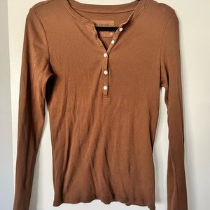 Nili Lotan - Jordan rib knit Henley long sleeve - no tags but never worn.